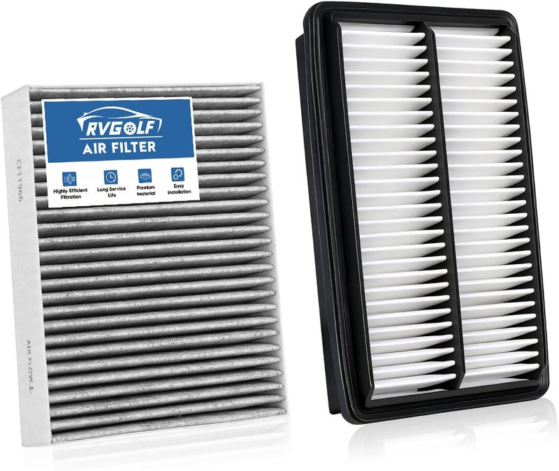 RVgolf Store Engine+Cabin Air Filters Fit for 2018-2023 Hyundai Kona 1.6L 2.0L, 2020-2025 2026 Kia Soul 1.6L Engine Air Filter Replacement Automotive Accessories 97133-D1000 28113-F2000 - Image 1